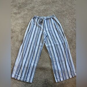 beachlunchlounge Blue and White Striped Pants